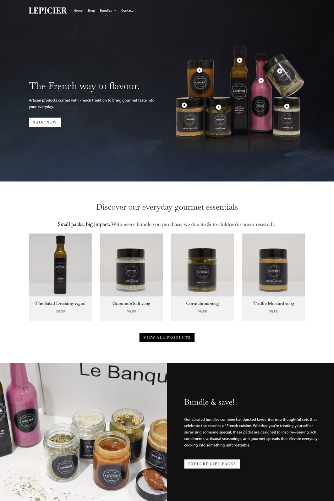 Lepicier-website-screenshot