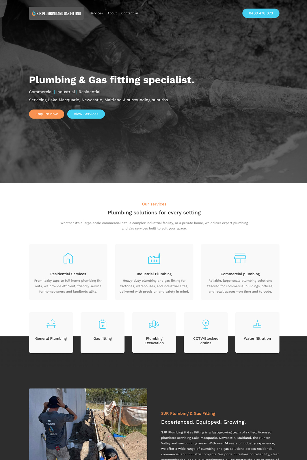 SJR-Plumbing-website-screenshot