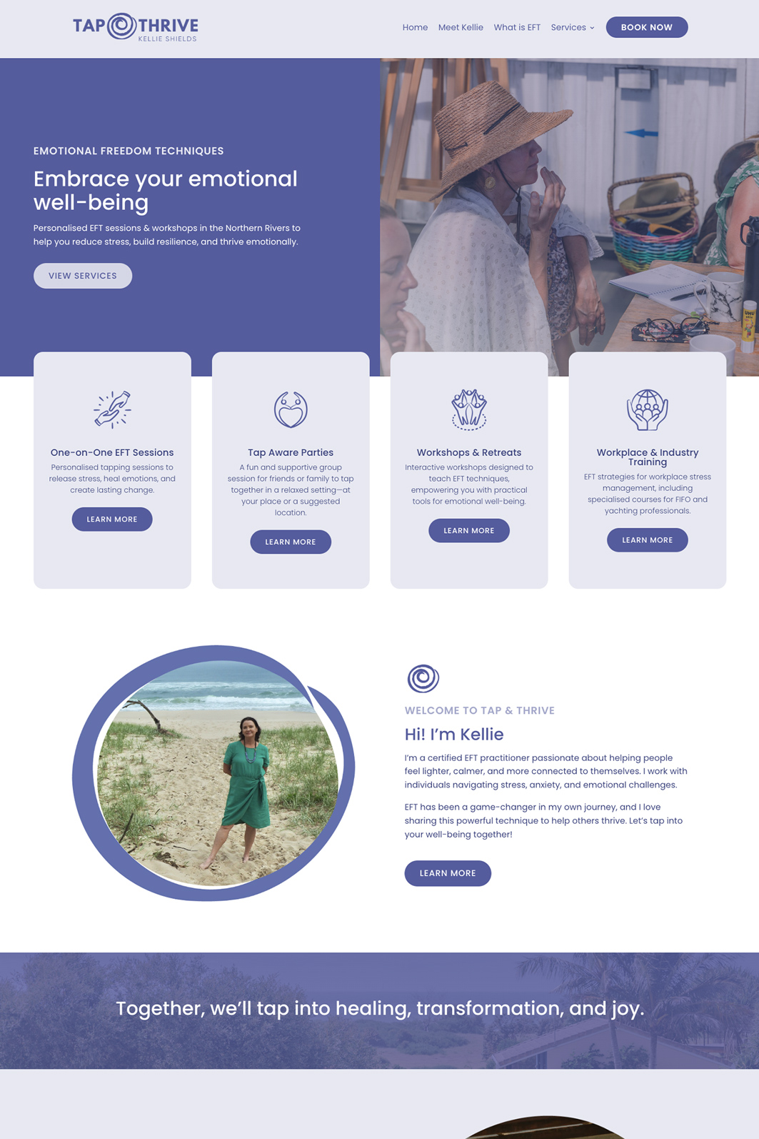 Tap-thrive-website-screenshot